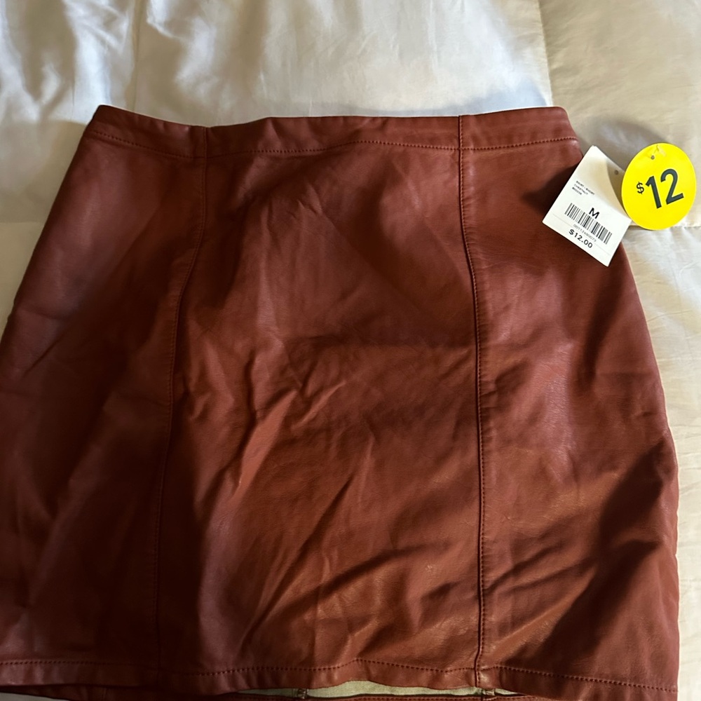 Forever 21 Brown Leather mini Skirt